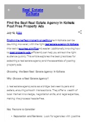 Real Estate Company Kolkata