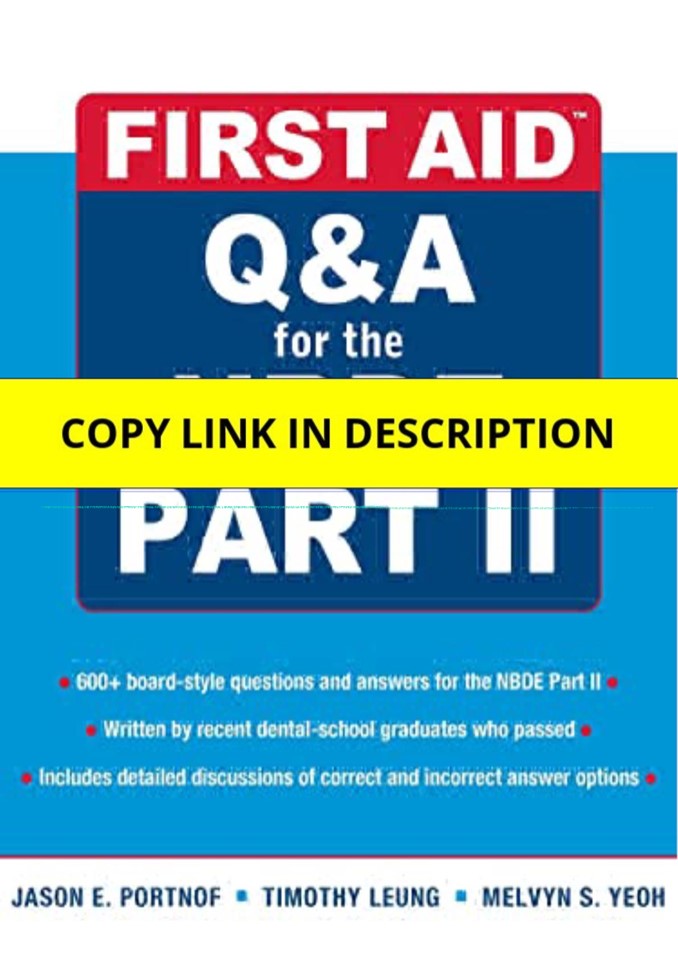Download First Aid Q&A for the NBDE Part II (First Aid Series) 1st Edition Ipad (1)