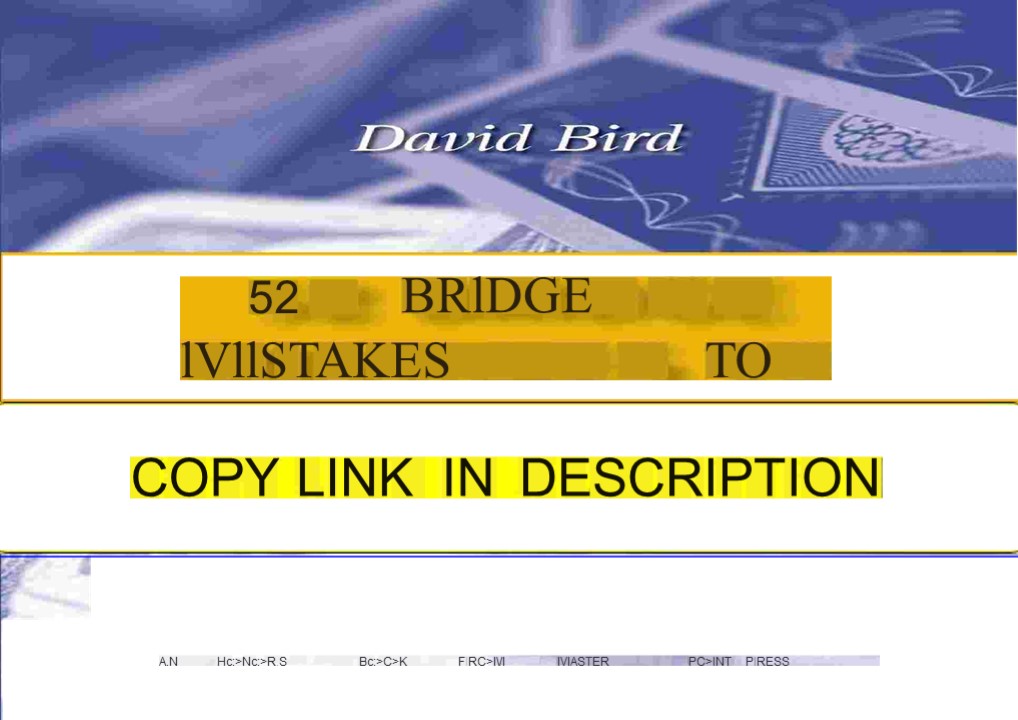 Download Book [PDF] 52 Bridge Mistakes to Avoid