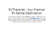 RVThereYet - Your Premier RV Rental Destination