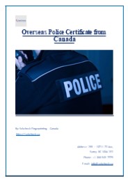 Overseas Police Certificate from Canada