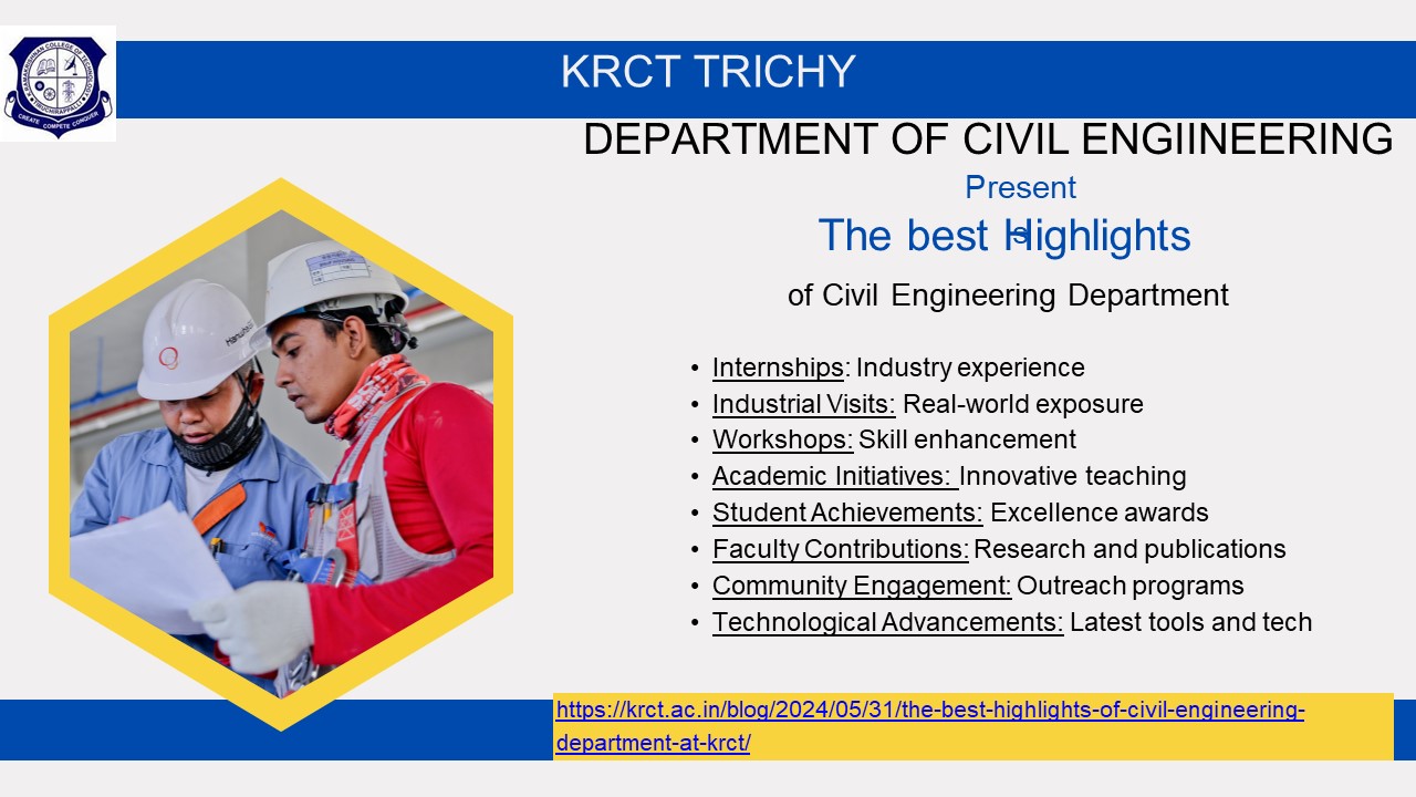 The best Highlights of Civil Engineering Department at KRCT