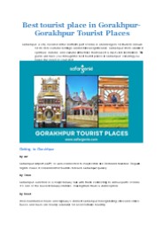 Best tourist place in Gorakhpur