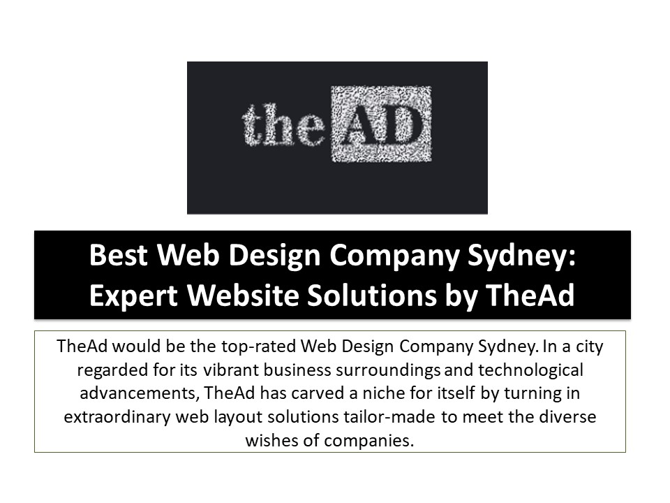 Best Web Design Company Sydney: Expert Website Solutions by TheAd