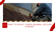 What to Expect From a Reliable Roofing Company