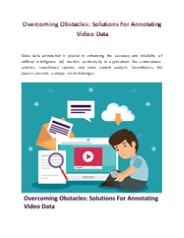 Overcoming Obstacles: Solutions For Annotating Video Data
