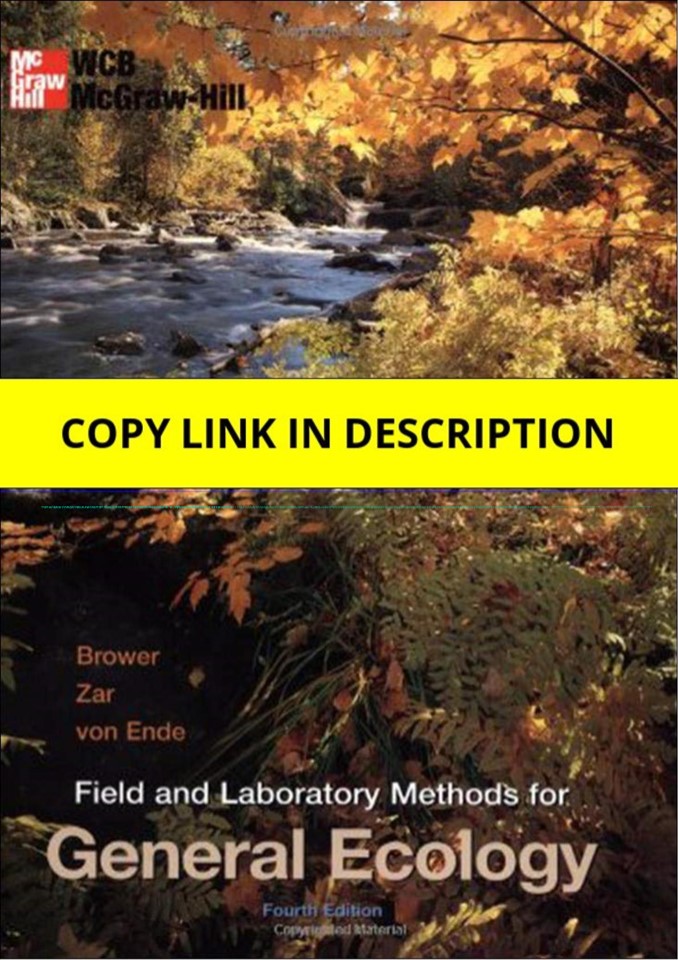 [PDF] Field and Laboratory Methods for General Ecology Kindle