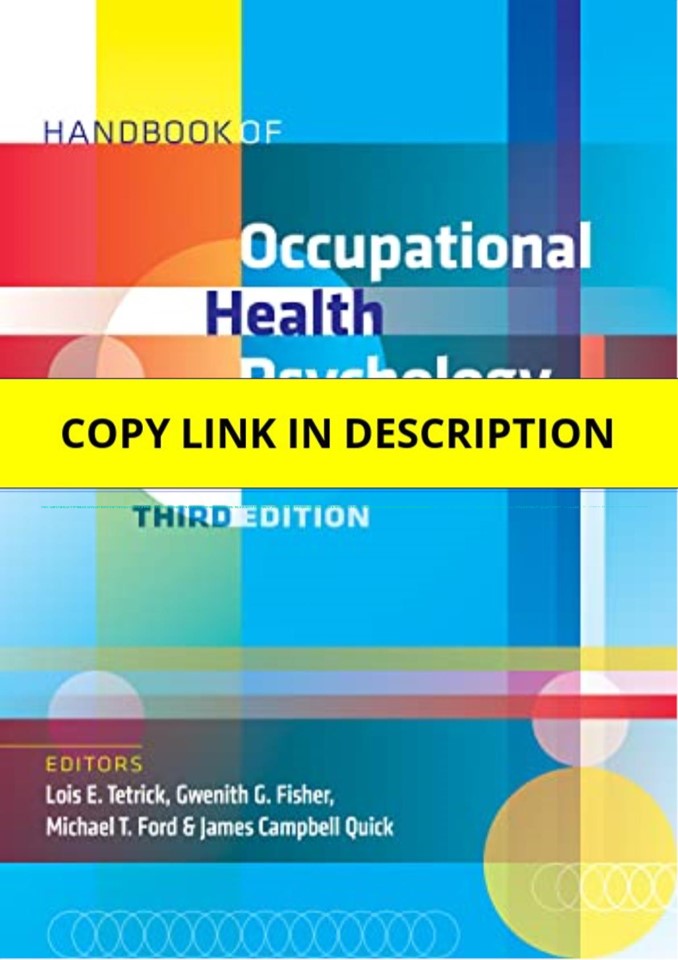 [PDF] Handbook of Occupational Health Psychology 3rd Edition, Kindle ...