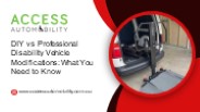 Wheelchair Access Vehicle Conversion Central Coast