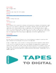 Tapes To Digital Clyde