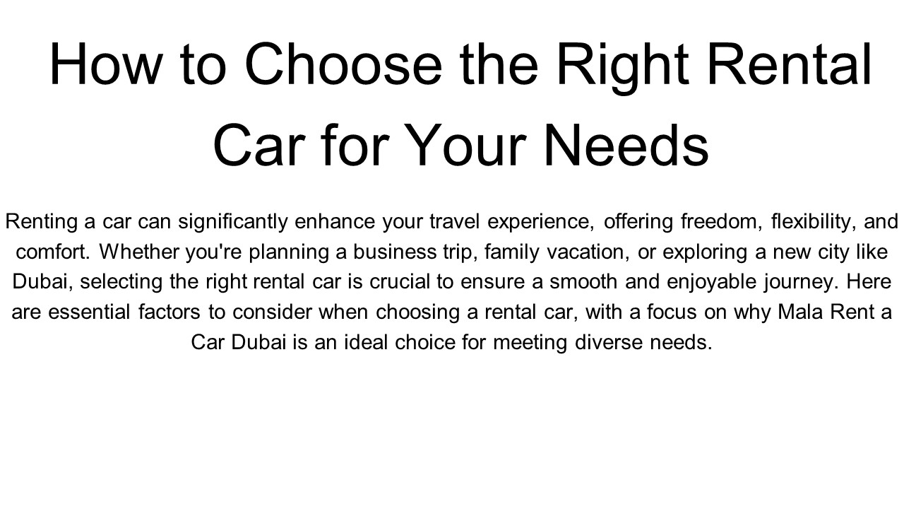 How to choose rental in Dubai