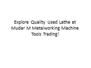 Used Metal Lathes