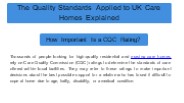 The Quality Standards Applied to UK Care Homes Explained