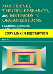 PPT – PDF Multilevel Theory, Research, and Methods in Organizations ...
