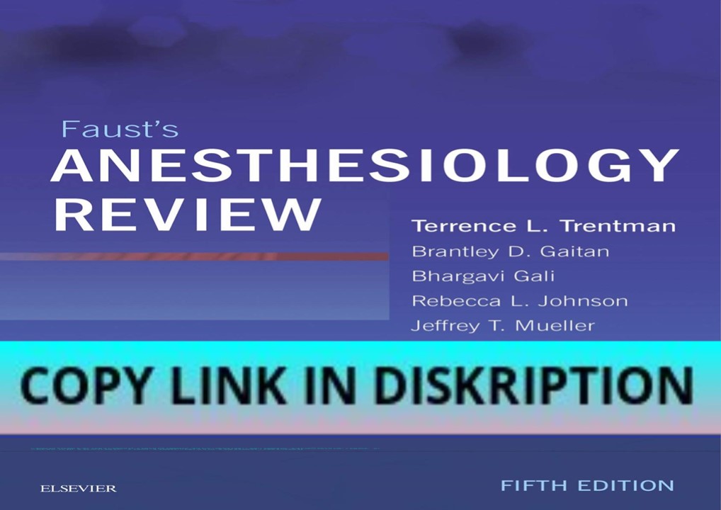 [PDF] DOWNLOAD Faust's Anesthesiology Review