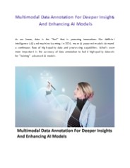 Multimodal Data Annotation For Deeper Insights And Enhancing AI Models