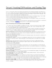 Smart Heating Oil Practices and Saving Tips