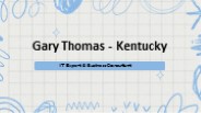 Gary Thomas (Kentucky) - A Charismatic Mentor