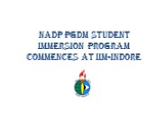 NADP PGDM Student Immersion Program Commences at IIM-Indore