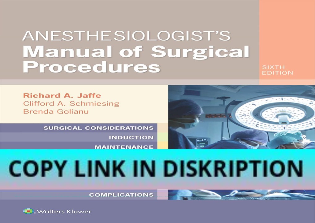 PPT [PDF READ] Free Anesthesiologist's Manual of Surgical Procedures