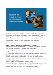 Six Steps to Implement AI in Custom Socks Manufacturing