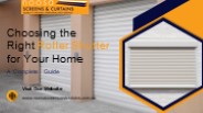 Choosing the Right Roller Shutter for Your Home