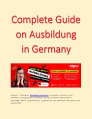 Ausbildung in Germany