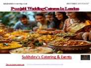 Punjabi Wedding Caterers in London