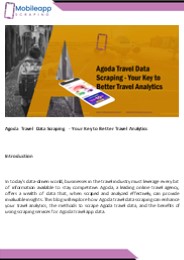 Scraping Travel Data from Agoda | Extract Agoda App data