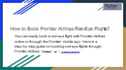 HOW TO BOOK FRONTIER AIRLINES RED-EYE FLIGHTS?