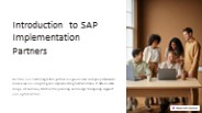 Introduction to SAP Implementation Partners
