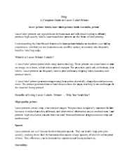 A Complete Guide to Laser Label Printer