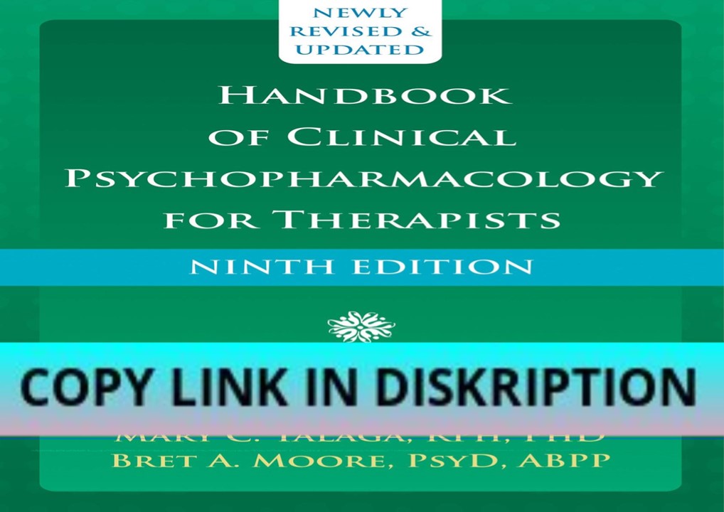 [PDF] DOWNLOAD Handbook of Clinical Psychopharmacology for T