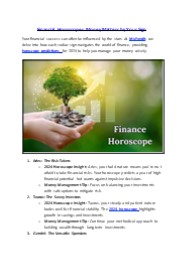 Financial Horoscopes: Money Matters by Your Sign