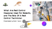 Multiple Treatment Approaches for Controlling Rodents