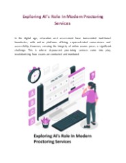 Exploring AI's Role In Modern Proctoring Services