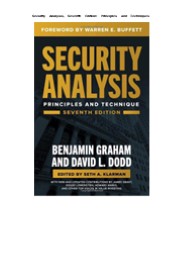 (DOWNLOAD) Security Analysis, Seventh Edition: Principles and Techniques