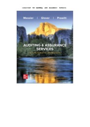 (PDF)DOWNLOAD Loose-leaf for Auditing and Assurance Services