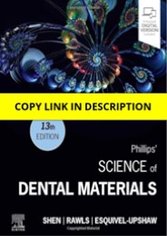 PDF Phillips' Science of Dental Materials     13th Edition Full