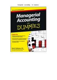 [READ] Managerial Accounting For Dummies