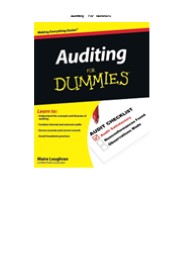 (DOWNLOAD) Auditing For Dummies