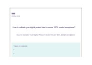 How to Validate Your Digital Product Idea