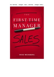 [DOWNLOAD]PDF The First-Time Manager: Sales (First-Time Manager Series)