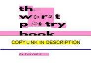 read_ The Worst Poetry Book Ever