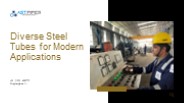 Diverse Steel Tubes for Modern Applications