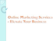 Online Marketing Services - Elevate Your Business