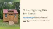 Solar Shed Lighting Kit
