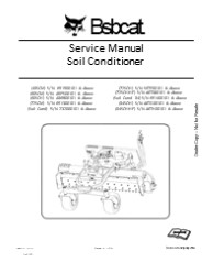 Bobcat Soil Conditioner Service Repair Manual Instant Download