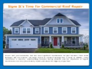 Signs It's Time for Commercial Roof Repair