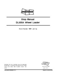 Doosan DL300A Wheel Loader Service Repair Manual Instant Download